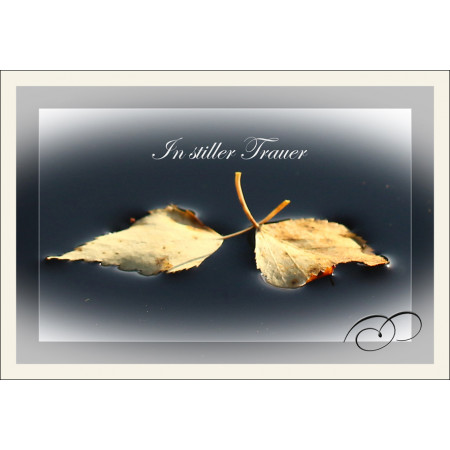 Trauerkarte „Blätter
